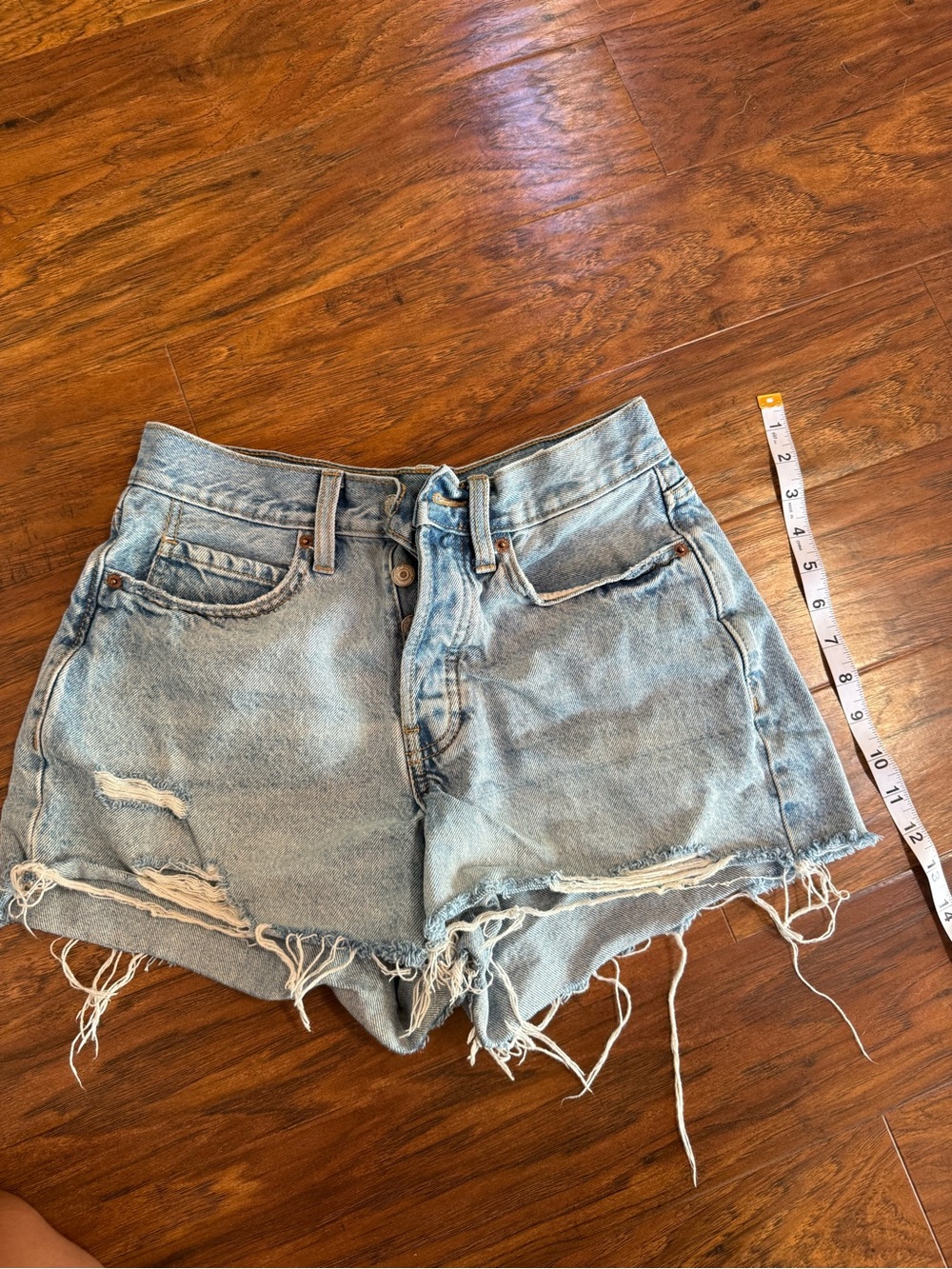 Old Navy Light Wash Distressed Denim Cutoff Shorts